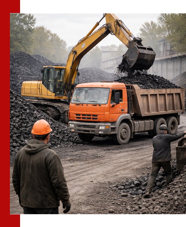Доставка угля автотранспортом в Омске быстро и выгодно