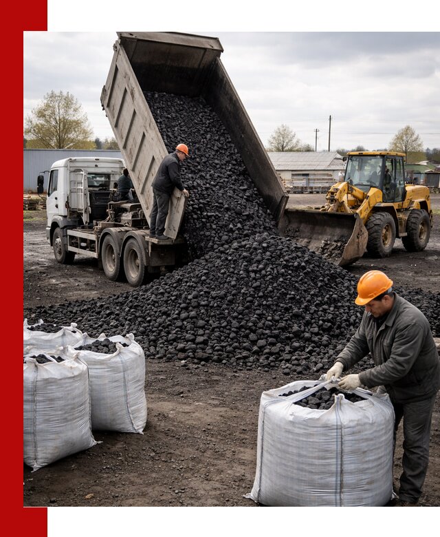 Доставка каменного угля в Омске оптом и в розницу