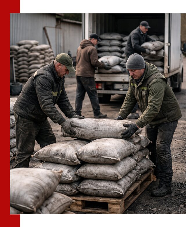 Доставка угля в мешках по выгодным ценам в Омске
