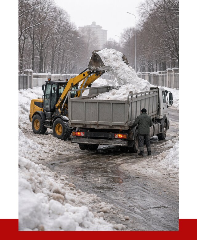 Вывоз снега с погрузкой в Омске от 3629 р. ПРОНЕРУДОмс