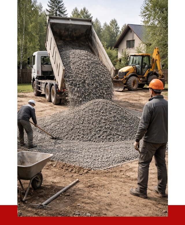 Отсыпка участка щебнем в Омске от 6740 р. ПРОНЕРУДОмс