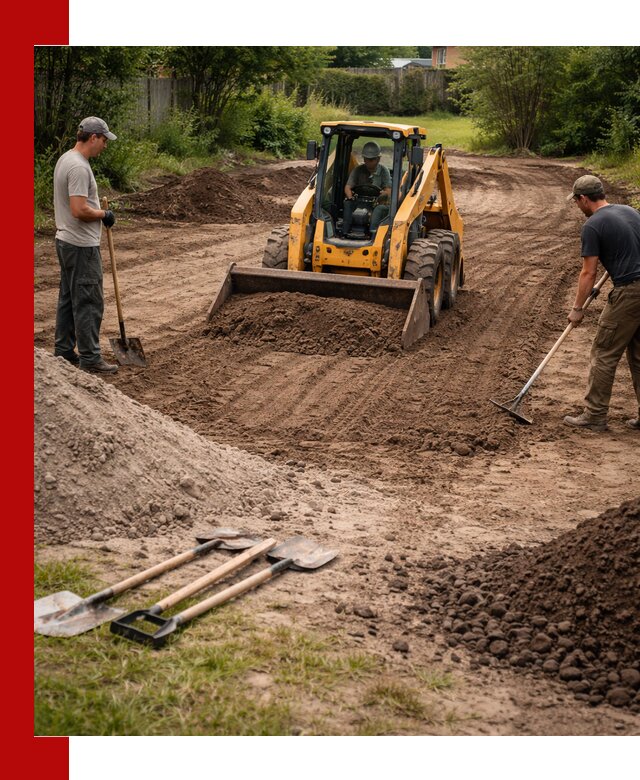 Планировка участка грунтом с вывозом и доставкой в Омске