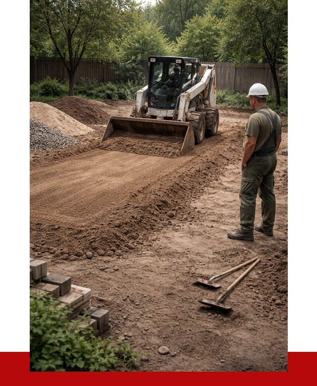 Выравнивание участка под ключ в Омске от 3629 р. | ПРОНЕРУДОмс