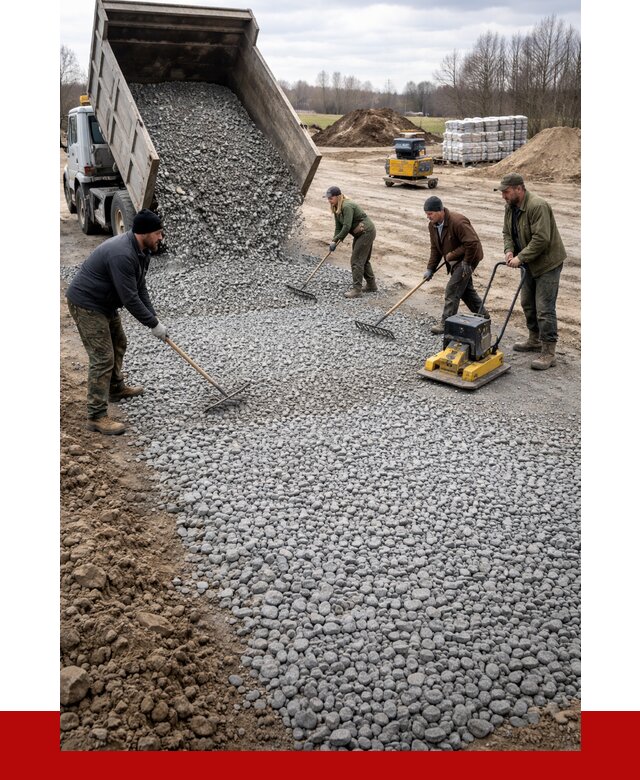 Устройство щебеночной подушки в Омске от 4666 р. ПРОНЕРУДОмс